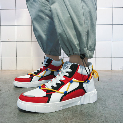 Ανδρικά φθινοπωρινά αθλητικά παπούτσια με επίπεδη σόλα και κορδόνια