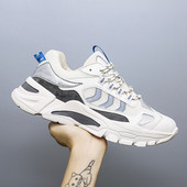 Férfi tornacipő textilből és öko bőrből