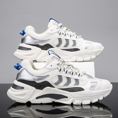 Férfi tornacipő textilből és öko bőrből