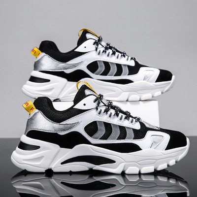 Férfi tornacipő textilből és öko bőrből