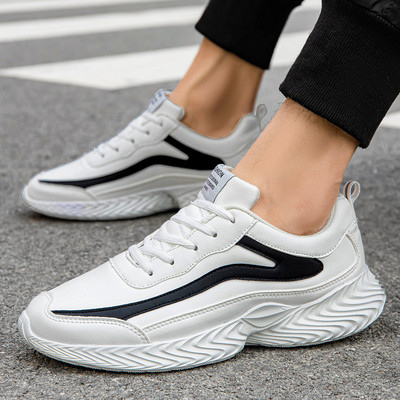 Öko bőrből és öko velúrból készült férfi tornacipő