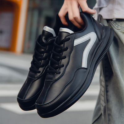 Öko bőrből és öko velúrból készült férfi tornacipő