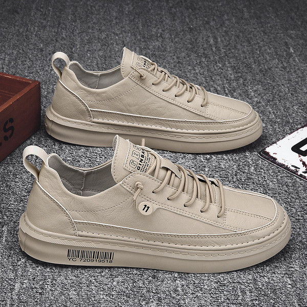 Lapos talpú férfi bőr tornacipő