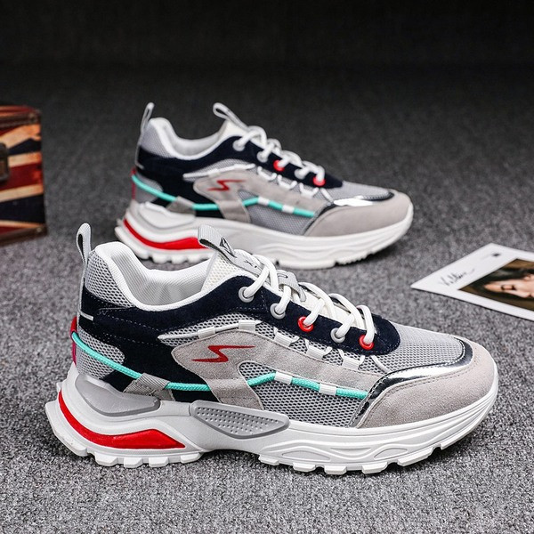 Férfi sportcipő textilből és velúrból