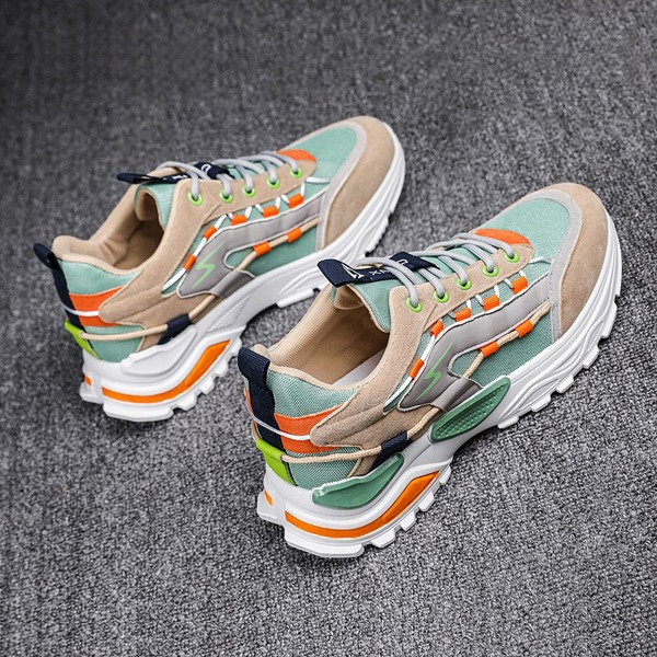 Férfi sportcipő textilből és velúrból