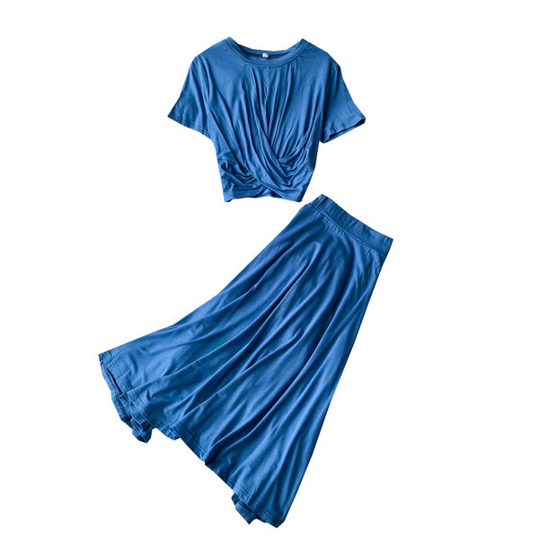 Női lezser hosszú szoknya és blúz szett