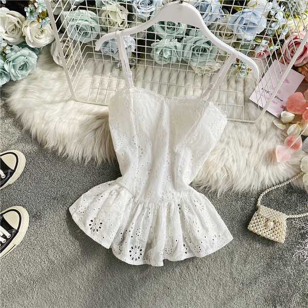 Moodne naiste peenikeste rihmadega topp standardpikkusega