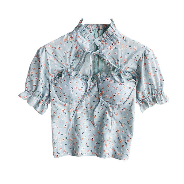 Praegune naiste lühike lipsude ja lukuga särk