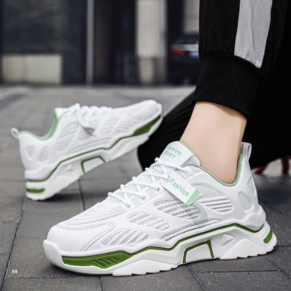 Moderne muške tenisice sa vezicama i grubim đonom u tri boje