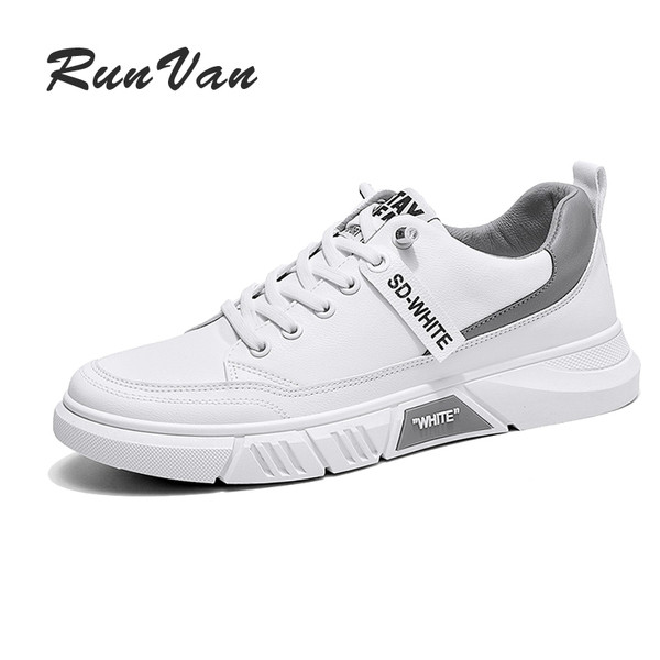 Alkalmi férfi tornacipő fűzővel és lapos talppal, öko bőrből