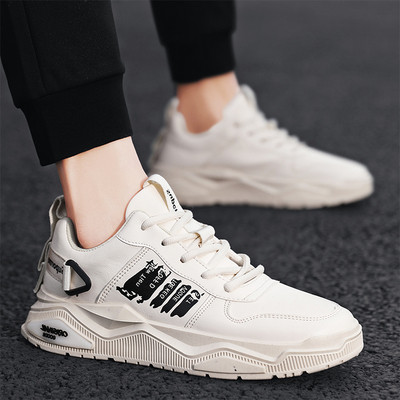 Ανδρικά έκο δερμάτινα αθλητικά παπούτσια με κορδόνια σε τρία χρώματα