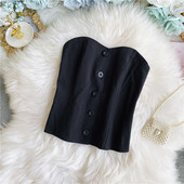 Női modern mellszoba gombokkal, sima modell