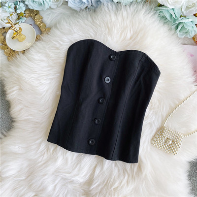 Női modern mellszoba gombokkal, sima modell