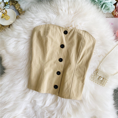 Női modern mellszoba gombokkal, sima modell