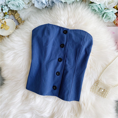 Női modern mellszoba gombokkal, sima modell