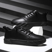 ÚJ modell bőr férfi tornacipő nyakkendővel sima modell