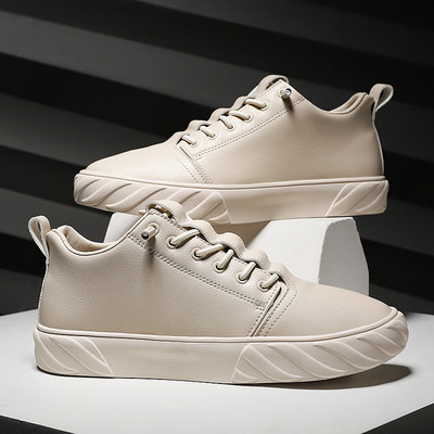 ÚJ modell bőr férfi tornacipő nyakkendővel sima modell