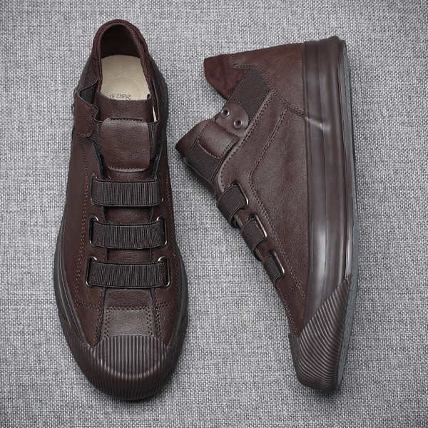 Öko-nahast moodsad kummiga meeste tossud