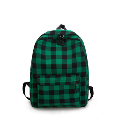 Női mindennapi kockás hátizsák négy modellben fehér, fekete, piros, zöld és kék színben
