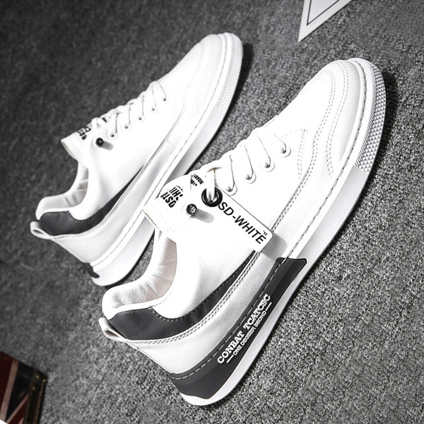 Alkalmi férfi tornacipő fűzővel és egyenes talppal