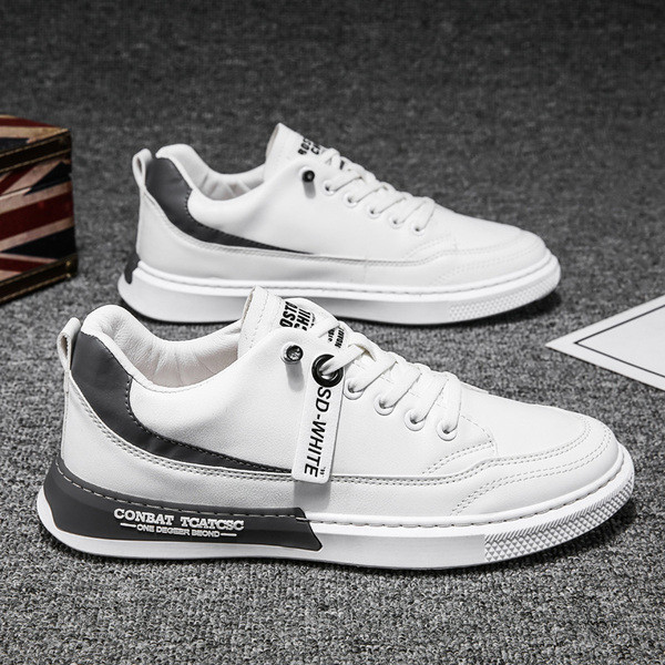 Alkalmi férfi tornacipő fűzővel és egyenes talppal