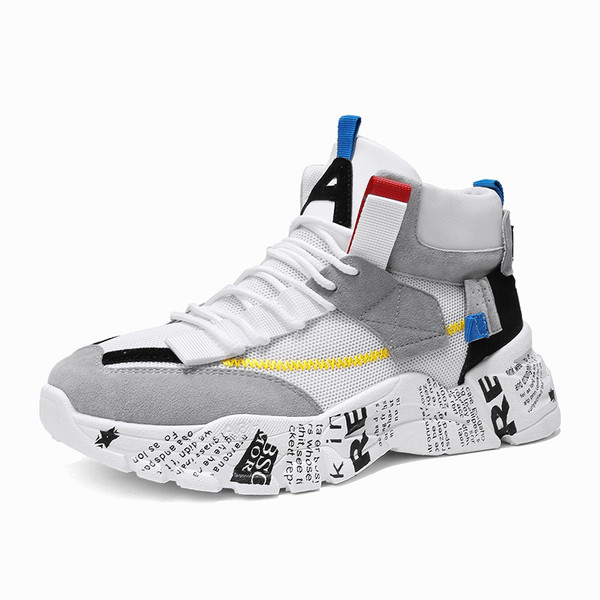 Meeste vabaaja tossud lipsude ja kolmes värvitoonis kirjadega