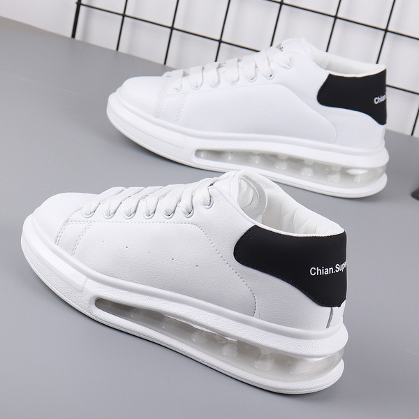 Eko bőrből készült alkalmi cipők légkamrával, férfiak és nők számára