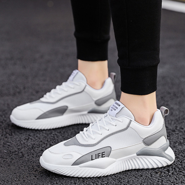 Muške tenisice s natpisom i eko antilop kožom