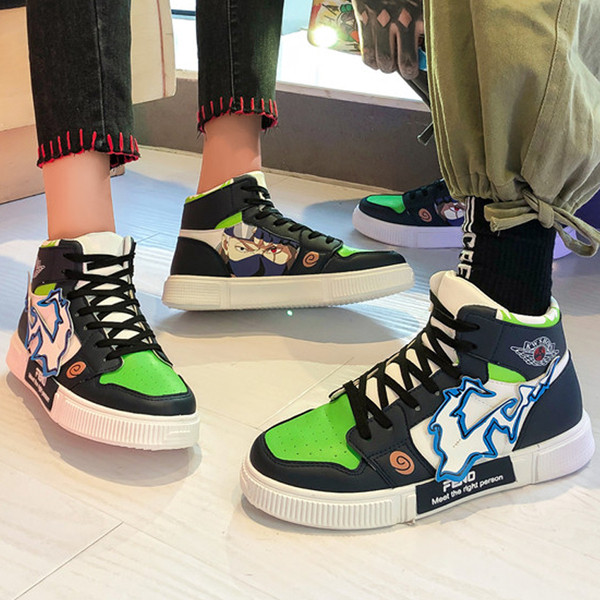 Eco bőrből készült magas cipők színes rátéttel