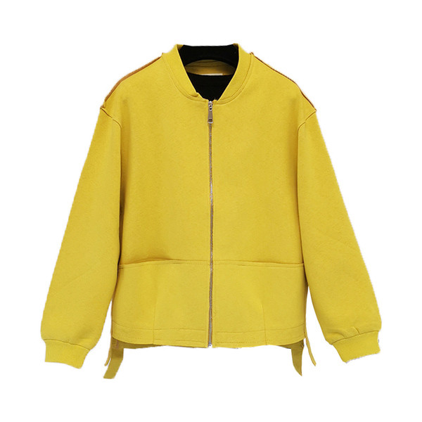 Sügiseks sobiv vabaaja jakk lukuga ja pikkade varrukatega