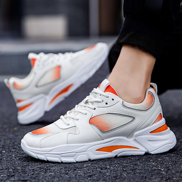 Ανδρικά αθλητικά και casual  παπούτσια με κορδόνια και πλέγμα