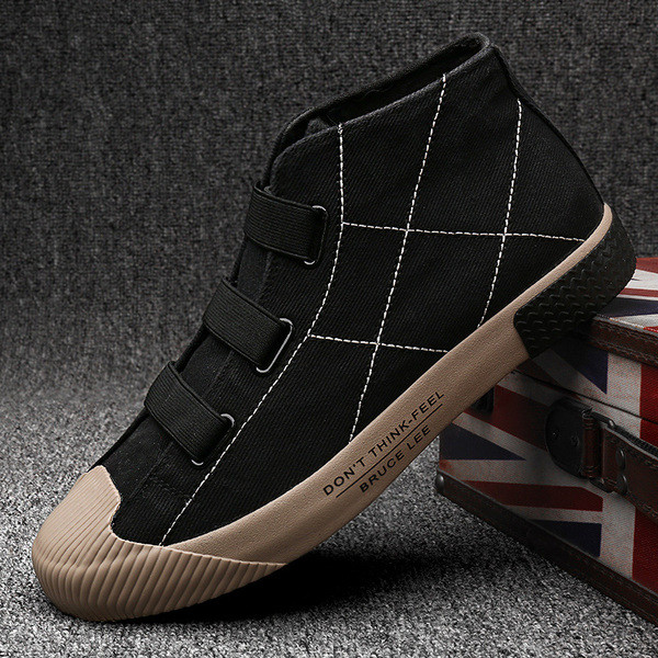 Férfi magas sportcipő lapos talppal