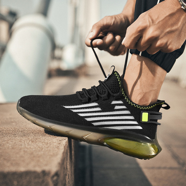 Légáteresztő férfi textil tornacipő lapos talppal