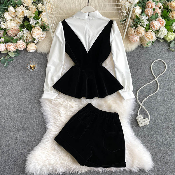 Retro naiste särgi ja pükste komplekt