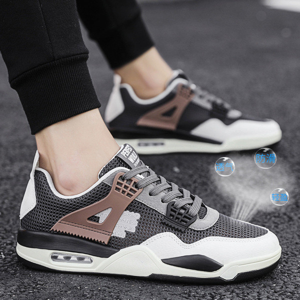 Légáteresztő férfi tornacipő lapos talppal