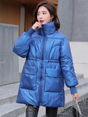 Uus mudel naiste pikk jakk luku ja kõrge kraega