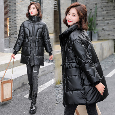 Uus mudel naiste pikk jakk luku ja kõrge kraega