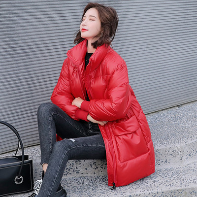 Uus mudel naiste pikk jakk luku ja kõrge kraega