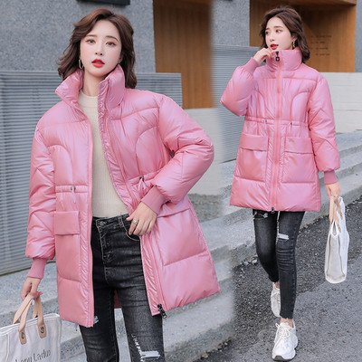 Uus mudel naiste pikk jakk luku ja kõrge kraega