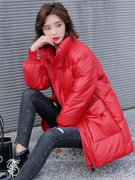 Uus mudel naiste pikk jakk luku ja kõrge kraega