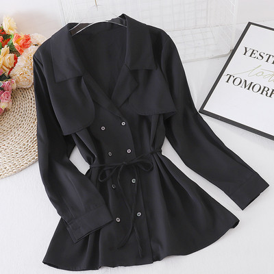 Naiste sügisjope vöö ja nööpidega