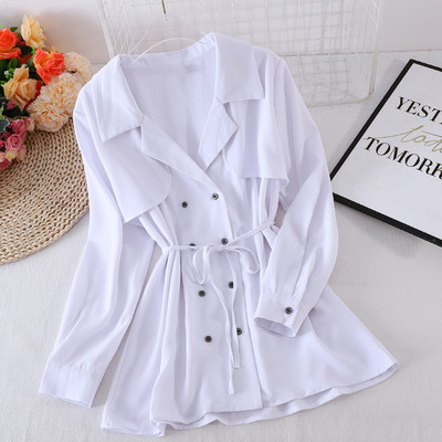 Naiste sügisjope vöö ja nööpidega