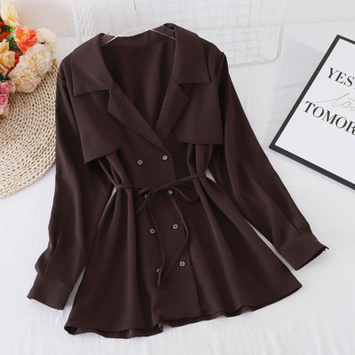 Naiste sügisjope vöö ja nööpidega