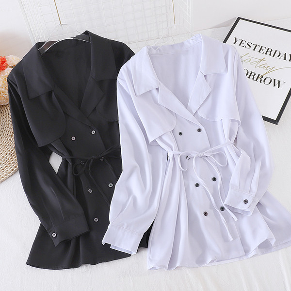 Naiste sügisjope vöö ja nööpidega