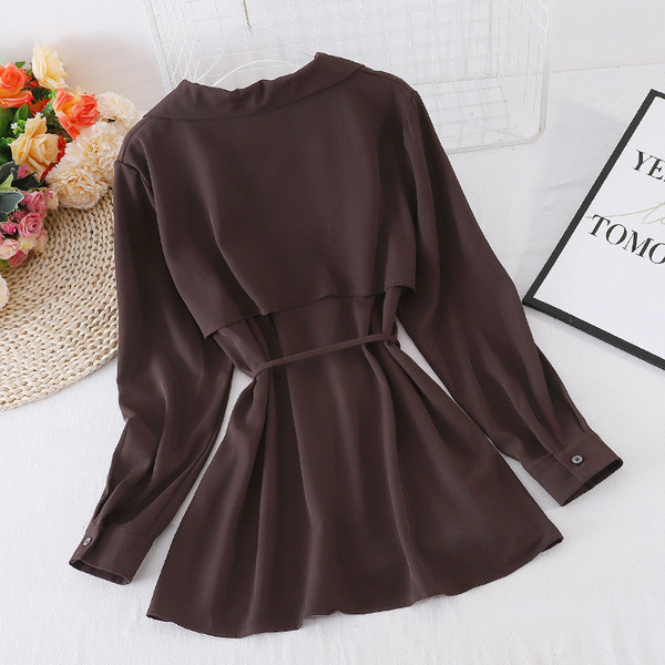 Naiste sügisjope vöö ja nööpidega