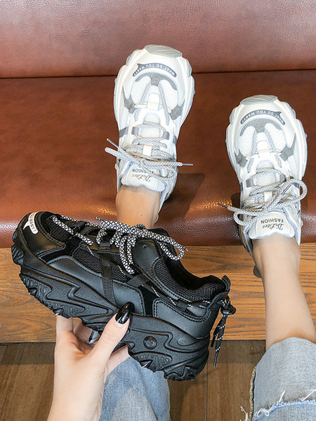 Ženske sportske tenisice s visokim grubim potplatom