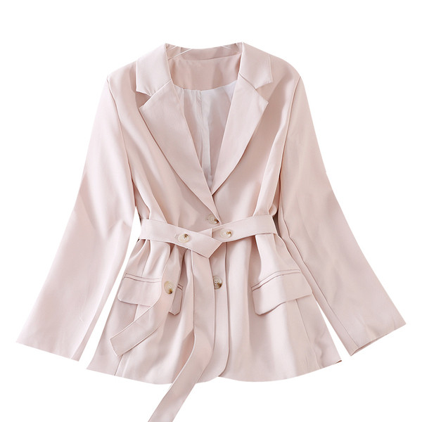 Új modell női kabát övvel és hosszú ujjal