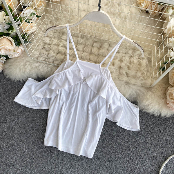 Ženski komplet hlače i bluza sa spuštenim rukavima