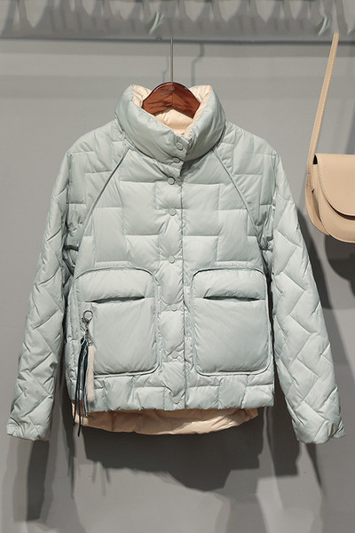 Ženska jesensko-zimska jakna sa velikim džepovima