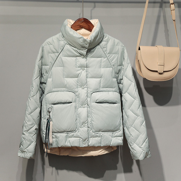 Ženska jesensko-zimska jakna sa velikim džepovima